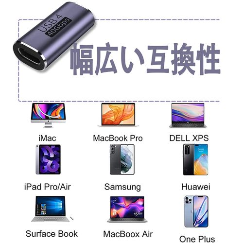 USB Type C Extension Adapter [40Gbps High Speed Data Transfer & 100W/5A Rapid Charge & 8K @ 60Hz Video Output] Type USB-C Type C Extension Connector USB 4 Female Extension Cord Compatible with Type C