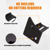 A-Pillar Lower Corner Windshield Hinge Work Light Auxiliary Mounting Brackets for 2007-2017 Wrangler JK/JKU ( Black)