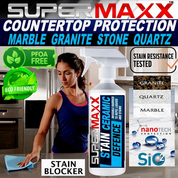 COUNTERTOP SEALER, ALL SURFACE CERAMIC SPRAY GRANITE MARBLE QUARTZ STONE GLASS