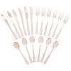 Rose Gold Solid Assorted Plastic Cutlery - Classy & Elegant Flatware Design - Perfect for Parties, Weddings & Events - 18ct