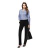 Ladies Trousers Half Elasticated Women Pull Up Pants Formal Office Work Trousers (as8, Numeric, Numeric_6, Regular, Extra_Long, Black)