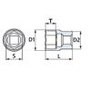 Signet 11130 1/4DR 10MM Short Socket (Hexagonal) 11130