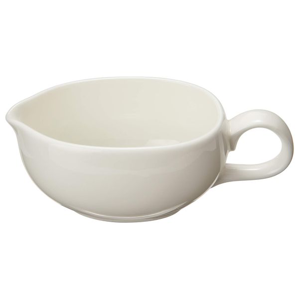 Narumi 9795-3189 Plus Serum Sauce Boat (For 1 Person), 4.3 fl oz (110 cc), Bone China