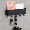 Wall Mount Key Rack Hanger Holder 5 Hook Chain Storage Keys Organizer Home Decor