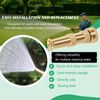 12380 Brass Adjustable Hose Nozzle for Patios Gutters Multiple Spray Pattern