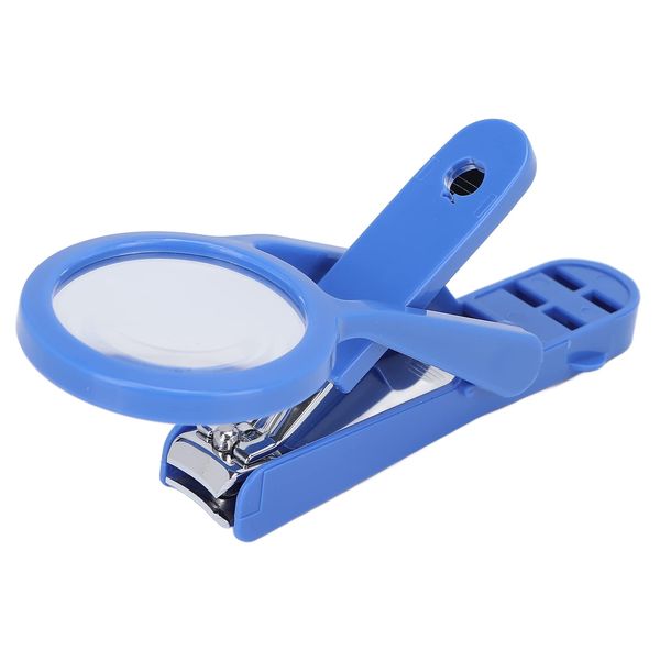 Elderly Nail Clipper with Magnifying Glass Stainless Steel Adjustable Fingernail Toenails Cutter Nail Clippers Care for Elderly Seniors Baby(blue)