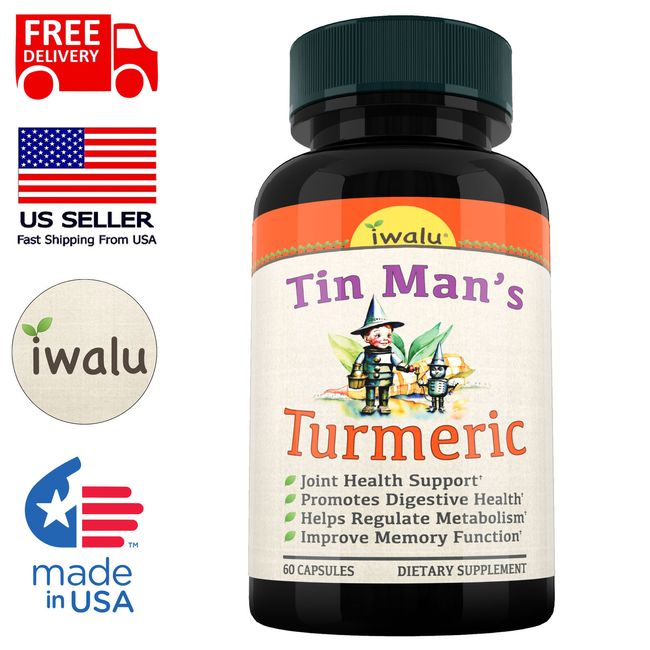 Turmeric Curcumin Supplement Glucosamine Chondroitin & Ginger, Nerve Relief 60ct