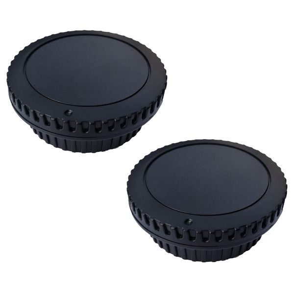 Body Cap and Rear Lens Cap Cover for Canon EOS EF EF-S Mount Camera on T7 T6 90D 80D 77D 70D 60D 5Ds 1DX 5D 7D / 6D Mark II III 200D Rebel SL3 SL2 T8i T7i T6i T6S T5i T5 T4i T3 T2ii T1i [2 Sets]