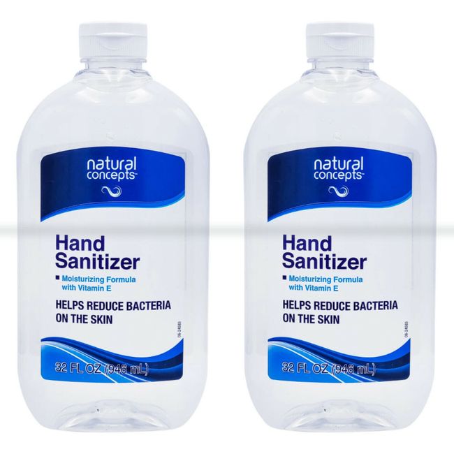 Natural Concepts: Antibacterial Gel, Hand Sanitizer, 32 fl oz (Lot of 2)