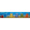 Beach Chairs - Decorative Ceramic Art Tile - 3"x16" En Vogue