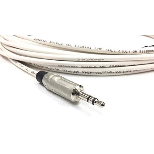 40 Foot Plenum CL3P 3.5mm (1/8 inch) Stereo Audio Cable Male to Male by Custom Cable Connection