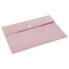 petofqq 5 PCS Pink Plastic Envelope, A4 Flat Document Holder, with Snap Button Closure PP Material, for Office Learning