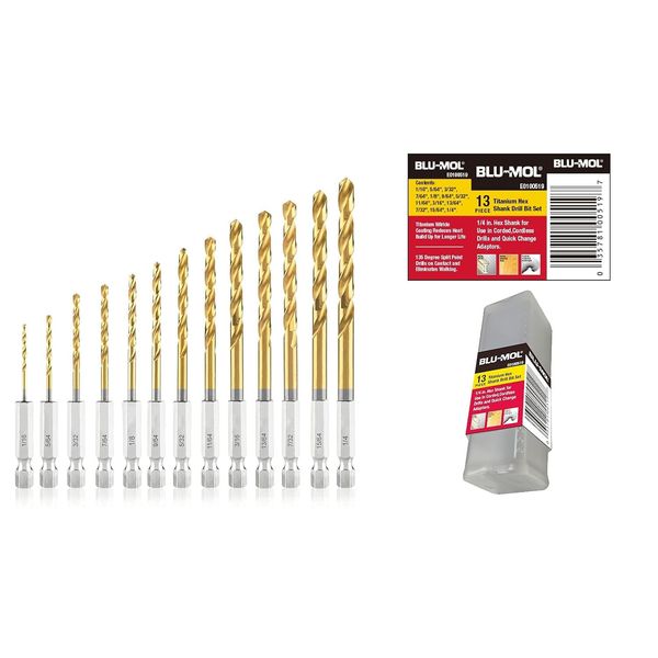 Disston 0519 TITANIUM IMPACT HEX DRILL BIT SET 13PCS