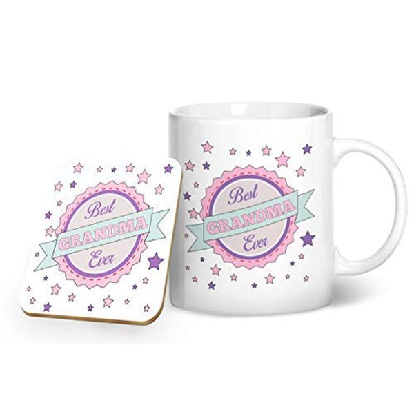 BWW Print - Best Grandma Ever - Mug & Coaster Gift Set