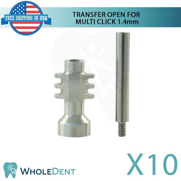 10X Impression Coping Open Tray Transfer For Multi Unit 1.4mm System Abutment