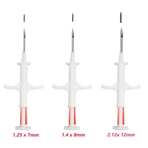 Manruta Microchip for Dogs and Cats (60, 1.25 mm Dia, 7 mm Length, 16 Gauge)