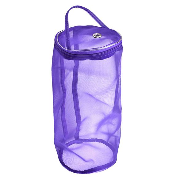 SUPVOX Knitting Yarn Storage Bag Mesh Wool Organizer Tote Bag Yarn Holder L (Purple)