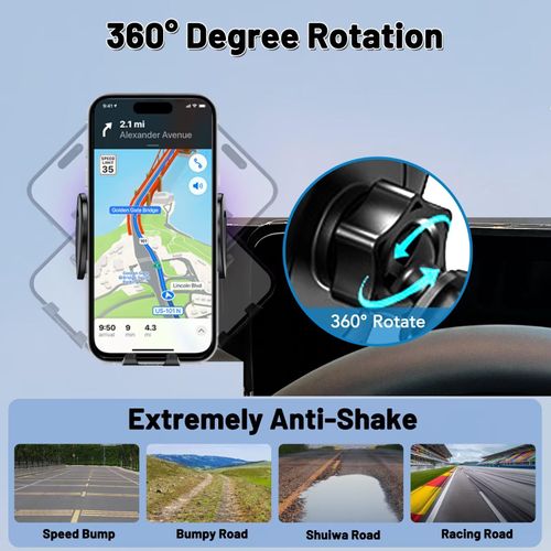 DJXCAR Car Phone Holder Mount Fit for Lexus RX 350 450h 2016-2021 Accessories, Compatible with Clock Dial for Vents,Thick Cases Friendly Fit for iPhone/Android and All Smartphones