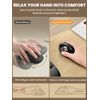 SABLUTE Wireless Trackball Mouse, Ergonomic Bluetooth Rechargeable Computer Mouse, Backlit Rollerball Thumb Laptop mice with 5 Level DPI, Adjustable Angle, 3 Devices Connection for PC, Mac, Windows