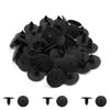 sourcing map Black 50pcs Auto Car Door Bumper Clips Plastic Clips Rivets Large