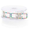 Bright Stripes Designer Rolled Address Labels with Elegant Plastic Dispenser