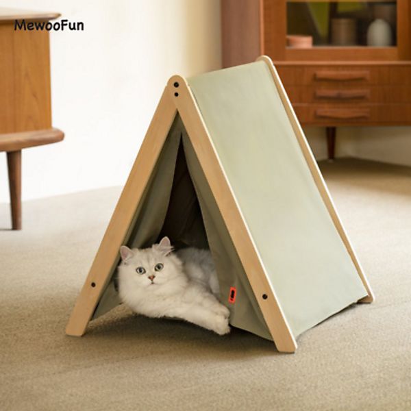 Mewoofun Pet Teepee Cat Sturdy Hammock Bed House Portable Folding Tent for Pet