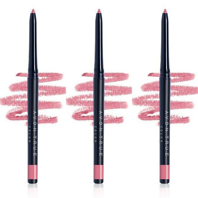 Avon True Color Glimmersticks Retractable Lip Liner  / PINK CASHMERE / Set of 3