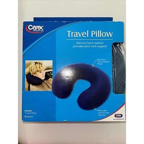 Carex Travel Pillow Neck Pillow Airplane Pillow Car Pillow NIB