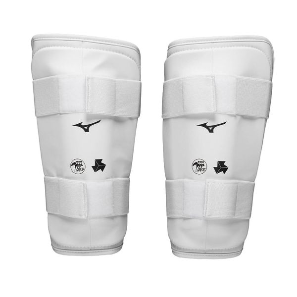 MIZUNO Karate Protective Gear Shin Guard (1 Pair Left and Right) 23JHA251 01: White M