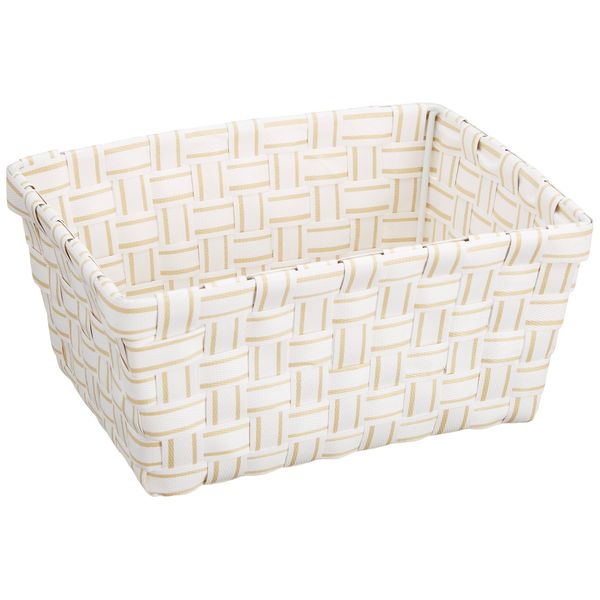 WENKO 20972100 Badkorb Salsa rechteck, weiß/beige