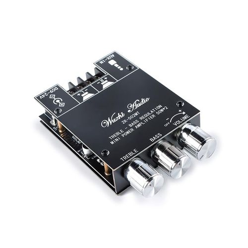 EC Buying ZK-502MT 50W x 2 Bluetooth-Compatible Amplifier Board DC9-24V 3A BT5.0 with Treble and Bass Control AMP Board for Home Passive Speakers