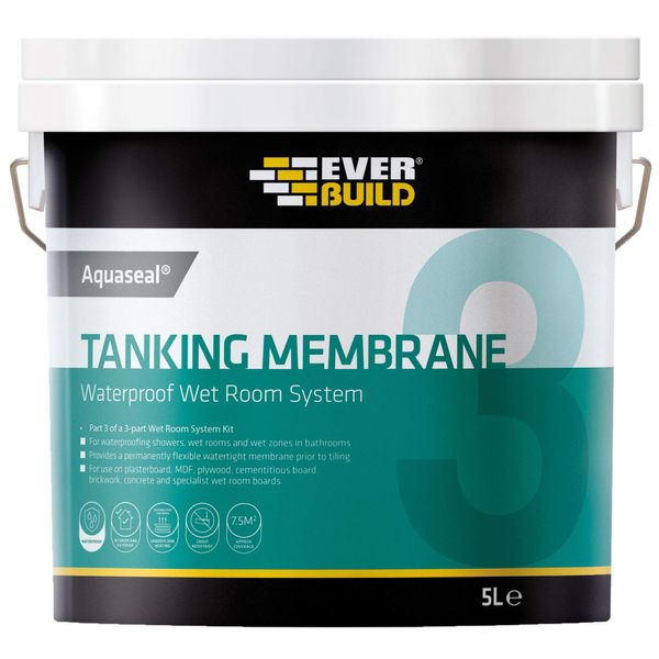 Nassboards Aquaseal Wet Room System 5 Litre Waterproof Tanking Membrane