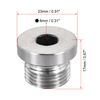 sourcing map Stainless Steel Inner Hex Head M18x1.5 Pipe Fitting Plug with Seal Ring for Terminate Pipe Ends 2Pcs