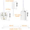 E27 Pendant Light Ceiling Lighting Fitting 4M, E27 Lamp Holder with Switch, Suspended Pendant Light Fitting Kit, 2 Core Textile Cable UK Plug (White).