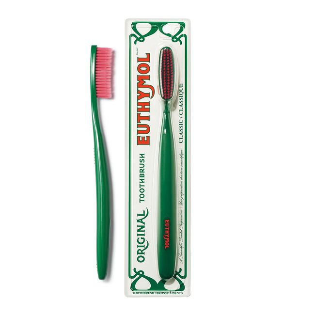 Euthymol Classic Toothbrush, Large Full Head, Soft Bristle, Triple Curve Ergonomic Manual Toothbrushes, Efficient Cleaning, Sensitive Gums Teeth, Daily Oral Enamel Dental Care