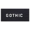 Ghent Plastic Letter Replacement Unit, Gothic, 3/4-Inch, White