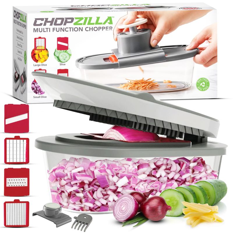 CHOPZILLA Vegetable Chopper and Mandoline Slicer for Kitchen Cuts 18x ...
