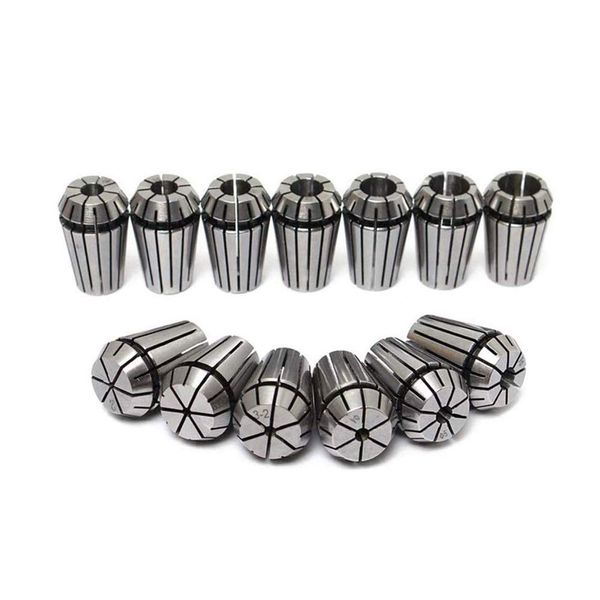 RATTMMOTOR 14 Pcs ER11 Spring Collet Set,Collet Chuck 1-7mm Spring Pliers for Router CNC Engraving/milling Machine Lathe Tool