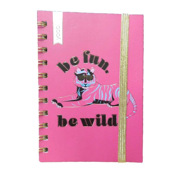 Yoobi Be Fun Be Wild Mini Spiral College Ruled Notebook 120 Sheets