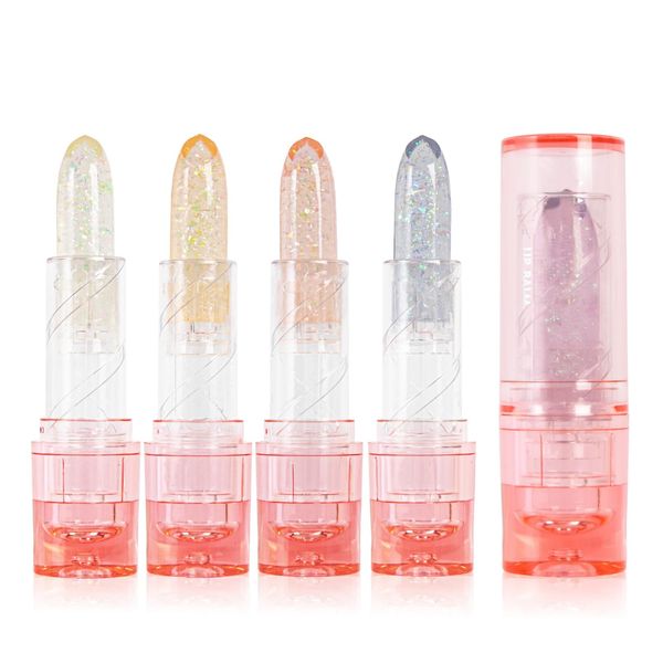 Jelly Lippenstift, 2 in1 Schimmernder Lippenstift und Lip Balm, Temperature Farbwechsel Glänzender lippenpflege, Hydratisierte Lippen, Glänzendes Finish für Rissige, Trockene und Spröde Lippen