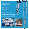 Carex Folding Aluminum Under Arm Crutches for Adults 4'11" to 6'1", 2 Lightweight Crutches Included, Universal for Walking, Walking Aid for Kids, Adults & Seniors, Includes Padded Underarm Cushions