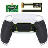 eXtremeRate Black Rubberized Grip Programable RISE 2.0 Remap Kit for ps5 Controller BDM-010 BDM-020, Upgrade Board & White Redesigned Back Shell & Black Back Buttons - NO Controller