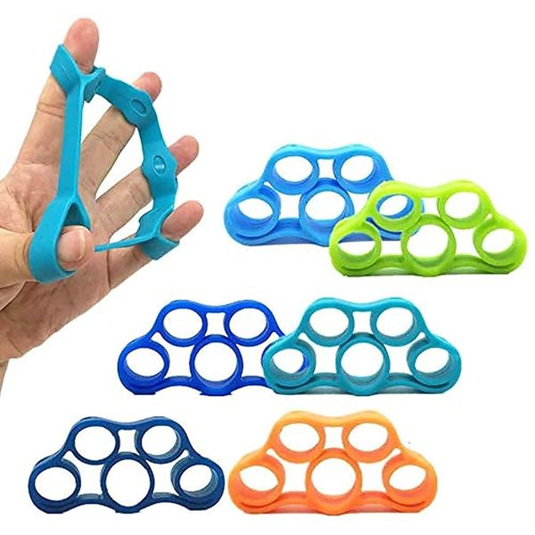 Hovico Finger Strengthener Grip Resistance Bands Grip Strength Trainer Finger Grip Strengthener Strength Trainer Gripper set for Arthritis Carpal Tunnel Exercise Guitar and Rock Climbing