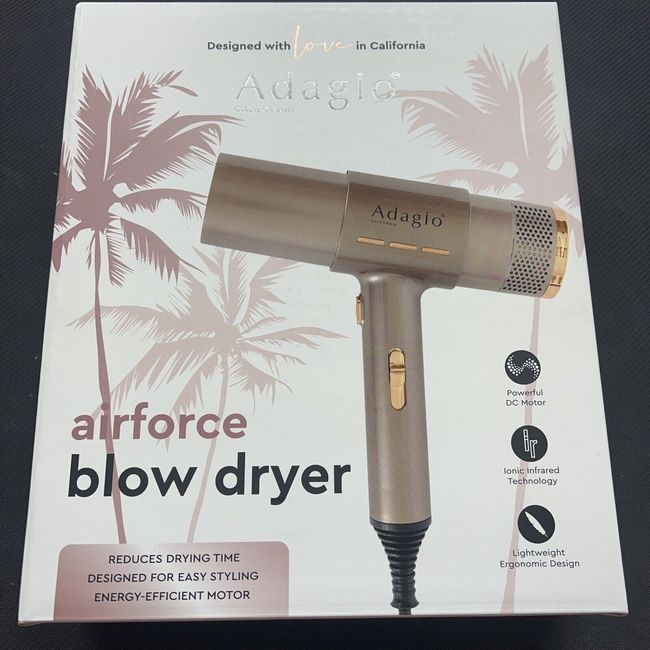 Adagio California - Air Force Hair Blow Dryer (Rose Gold)