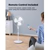 PELONIS 16'' Pedestal Remote Control Oscillating Stand Up Fan 7-Hour Timer, 3...
