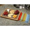 Seville Classics Bamboo Cutting Board with 7 Color Coded Flexible Cutting Mats