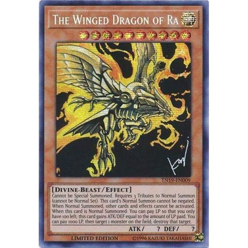 The Winged Dragon of Ra (alternate art) - TN19-EN009 - Prismatic Secret ...