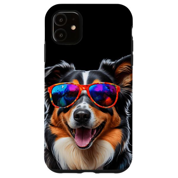 iPhone 11 Australian Shepherd Sunglasses Aussie Wigglebutt Dog Graphic Case