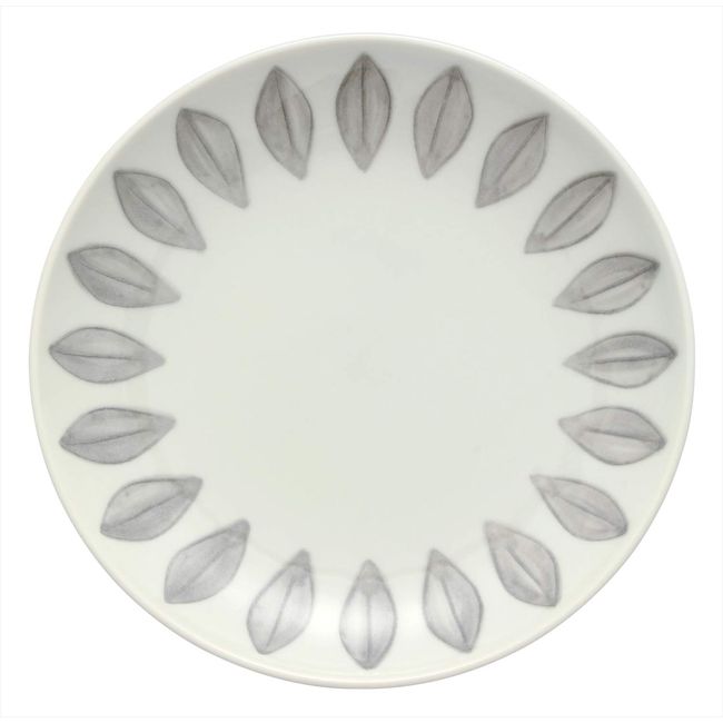 Hasamiyama Nishiyama Plate, Plate, 5.9 inches (15 cm), Daisy, Gray