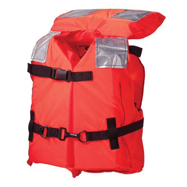 Kent Commercial Type I Jacket Style Life Jacket, Child 50-90 Pounds, Orange